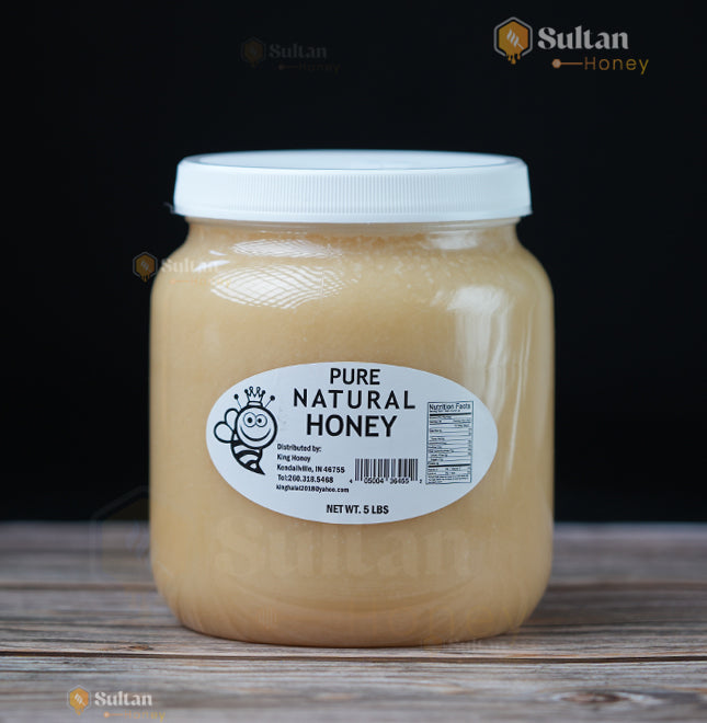 Indiana White Natural Honey – 5 lb عسل إنديانا الأبيض الطبيعي – 5 باوند