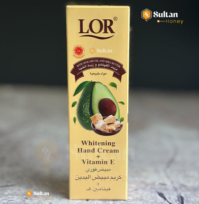 LOR Whitening Hand Cream with Avocado Oil Shea Butter & Vitamin E كريم اليدين بالأفوكادو وزبدة الشيا وفيتامين E