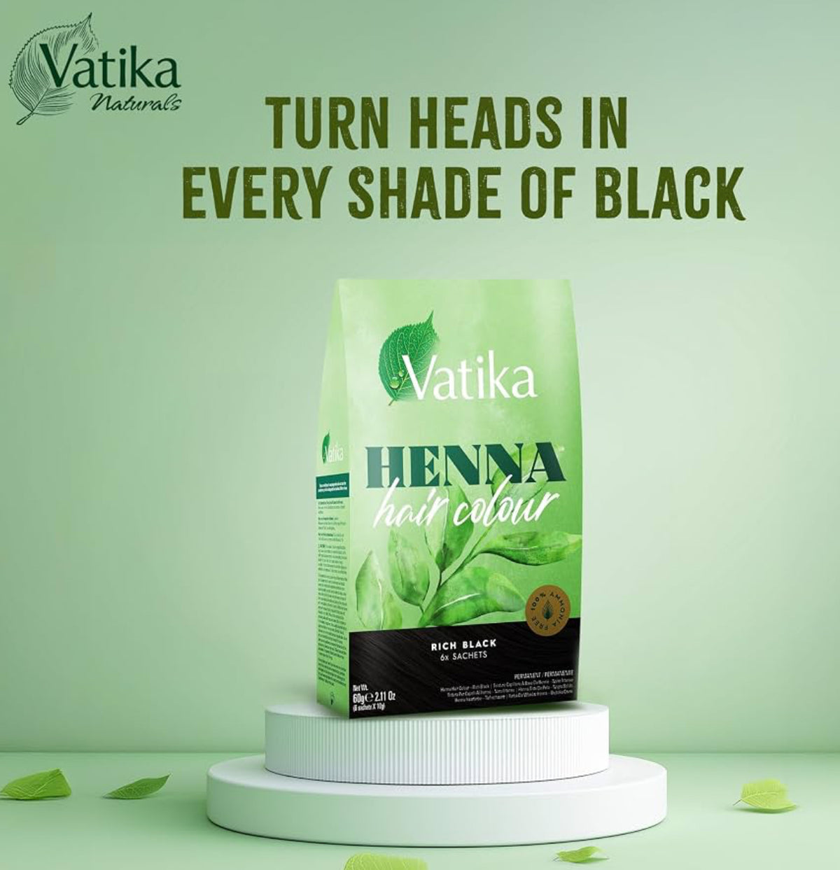 Vatika henna jet black - حناء الفاتيكا الأسود