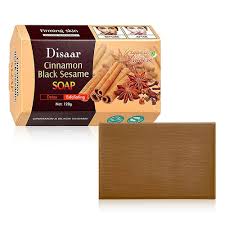 disaar cinnamon black sesame soap