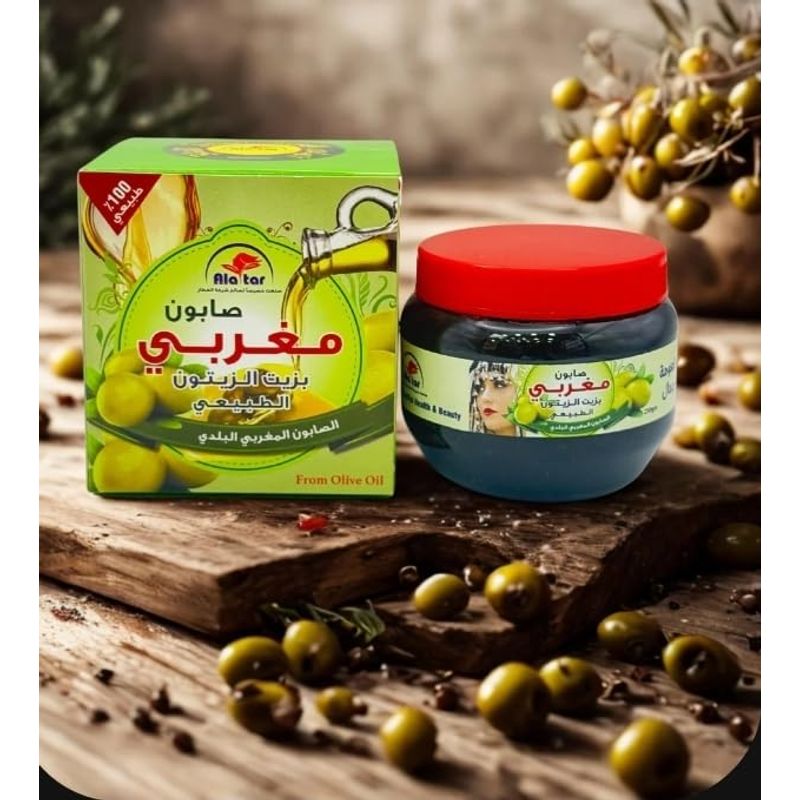 Moroccan Olive Oil Black Soap الصابون المغربي بزيت الزيتون الطبيعي
